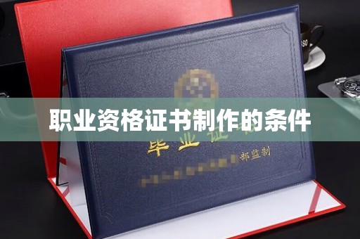 禹会职业资格证书制作的条件