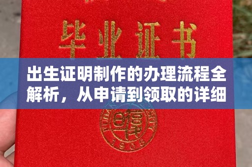 禹会出生证明制作的办理流程全解析，从申请到领取的详细指南