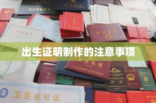 禹会出生证明制作的注意事项